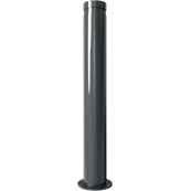 Bollard of aluminium | � 120 mm | stationary, to be fixed by plugswith base plate � 180 mm | height above ground 900 mmtotal length approx. 1200 mm